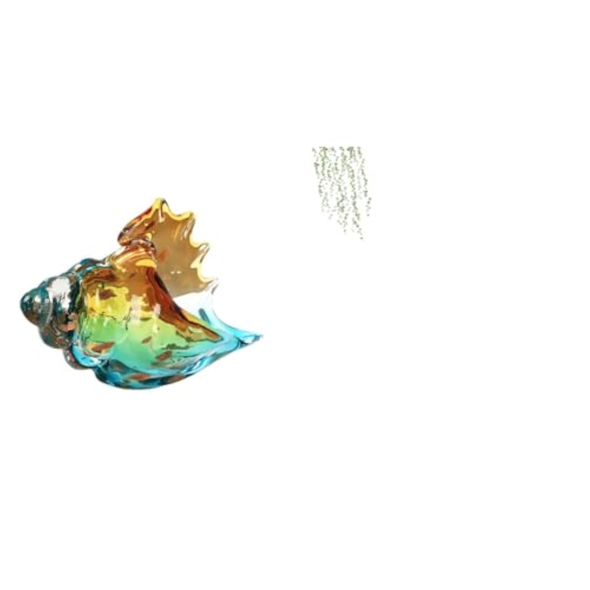 Elegant Green Sea Animal Glass Figurine