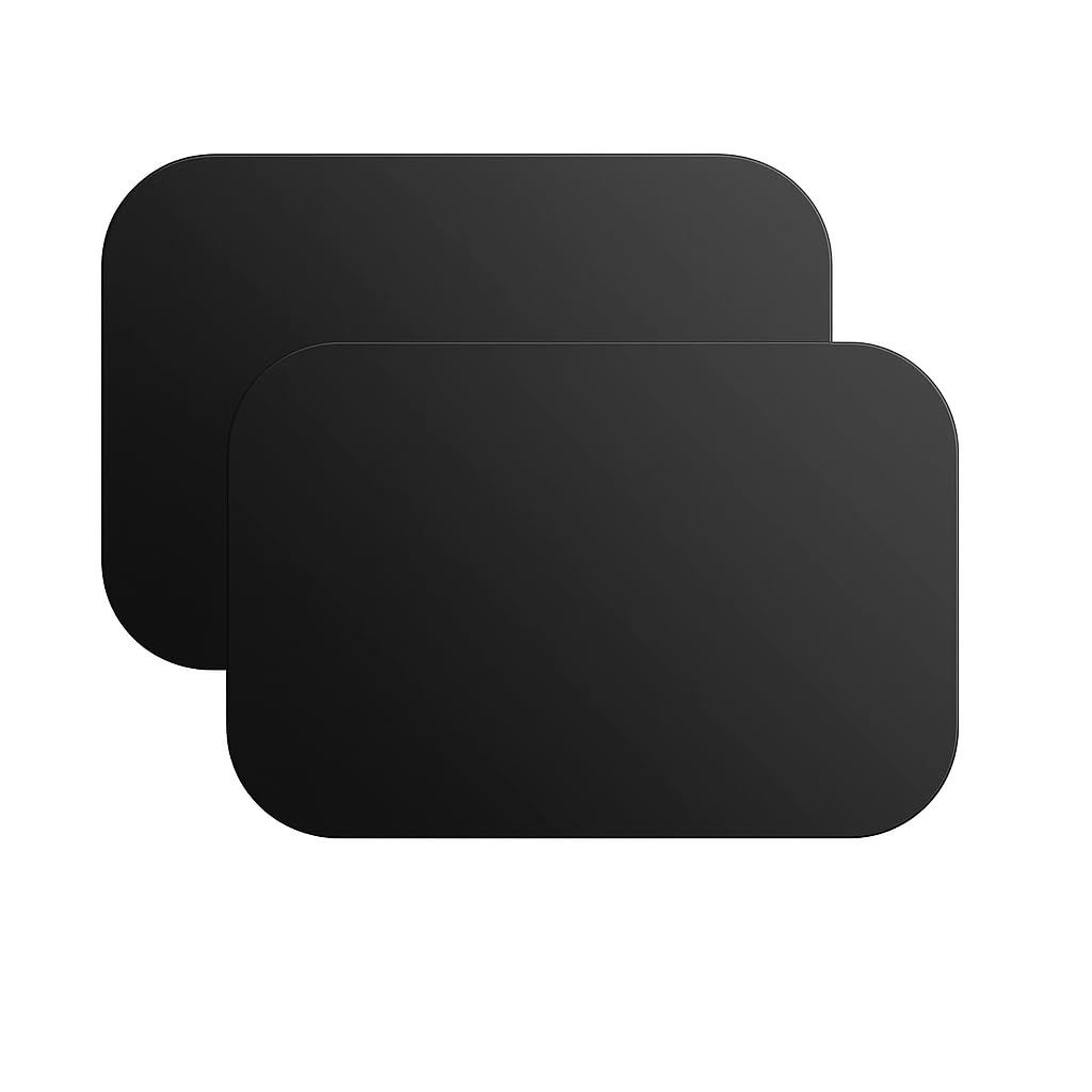 LIRAMARK Metal Plates for Magnetic Car Mount Mobile Phone Holders and Other Magnetic Mount Holders (2 Big Rectangle Plates)