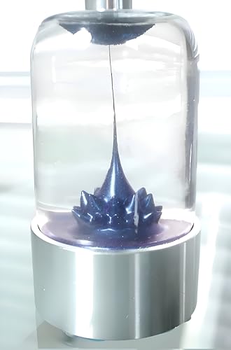 Spike Blue Colored Ferrofluid in a Bottle Magnetic Liquid Sculpture Educational Display Executive Desk Display with 7ml of Lab Quality Ferrofluid