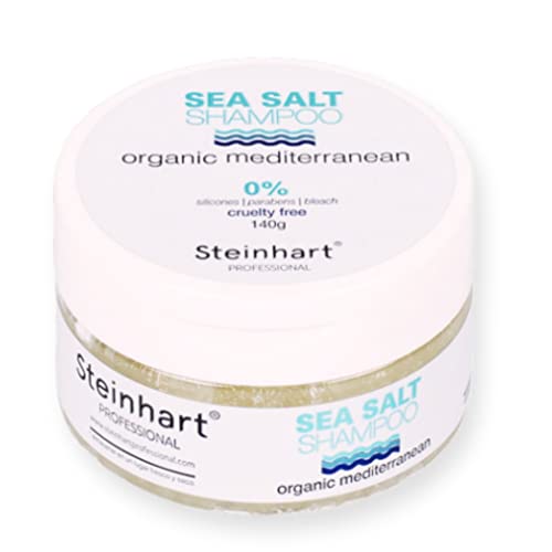 Steinhart Champú de Sal Marina | Volúmen Espectacular | Exfoliante | Sensación a Mar | Libre de Siliconas, Parabenos y Colorantes | Sal del Mediterráneo [140 gr]