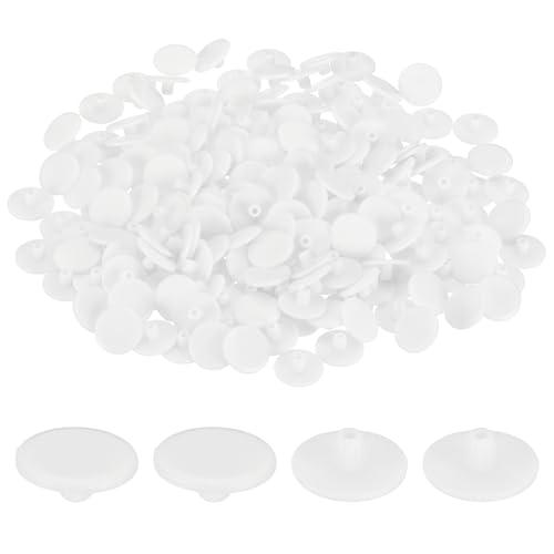 uxcell 300Pcs 3x11mm Plastic Hole Plugs, Round Screw Cap Cover, White