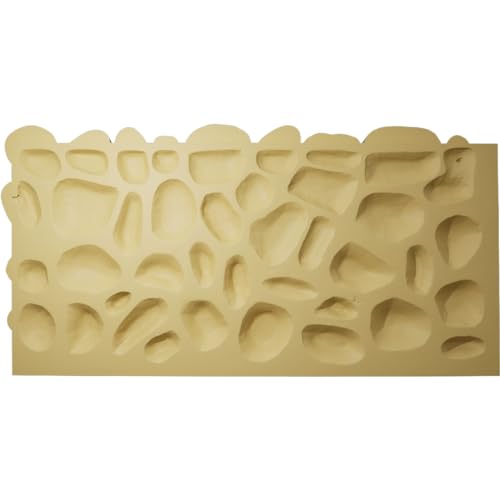 EverStone River Rock Faux Rock Panel, 49"W x 24 3/4"H x 3"D, Azure Stone Color