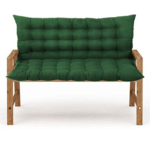 Coussin de balancelle 2/3 places vert foncé 100x100x8 cm pour banc de jardin