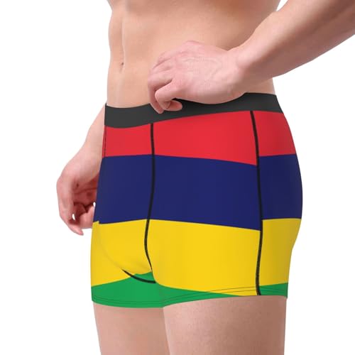 Fashionable Flag of Mauritius Men Boxer Briefs Comfortable, Breathable, Soft Stretchable4