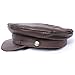 Vintage Brown Soviet Visor Cap Kommisarka Type Red Army Officer Visor hat WW2 Russian Genuine Leather Peaked hat with Soviet red Star Badge (EU 56 (US-7))