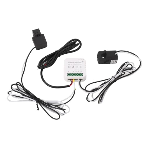 Smart 2 Way Energy Meter 90?250VAC Bilateral KWh Home Power Consumption Monitor with 2 80A CT for Tuya App for ZigBee