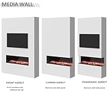 Endeavour Fires 60”/1530mm Rosedale 3D Media Wall Inset Electric Fireplace with Multi Flame Colours Log & Crystal Set, 7day Programmable Remote Control 1&2kW - Image 8