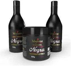 Kit Matizador Preto Lama Negra Cabelos Escuros Maycrene 500ml