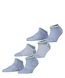ESPRIT Damen Gestippelde bloem 3-pack W Sn Socken, Blau (Jeans 6458), 36-41 EU