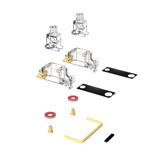 Image of DUROCK Stabilizers V3, Screw in Stabilizers with 2u, 6.25u, 7u Wires, PCB Mount for Mechanical Keyboards (Smokey 80% Kit)