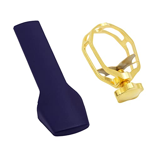VOCUE Metal Saxophone Fastener Clip Soprano Sax Ligatures Fastener for Saxophone Clarinet Bakelite Mouthpiece