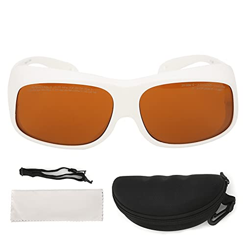 Gafas de protección láser 532nm + 1064nm Longitud de onda Seguridad Gafas protectoras para los ojos a prueba de desgaste(Blanco) Cover