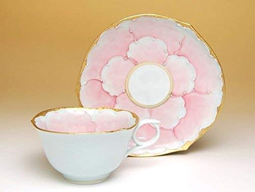 Amazon | 有田焼 文山窯 金濃 ピンク 牡丹 コーヒー碗皿 192045 サイズ