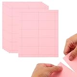 PATIKIL 3.5"x2" Printable Business Cards, 500 Cards Perforated Card Stock Paper for Laser and Inkjet Printer 180gsm, 500Pcs 50 Sheets, Pink