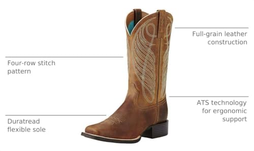 Image of Ariat Women's Round Up Wide Square Toe Western Boot