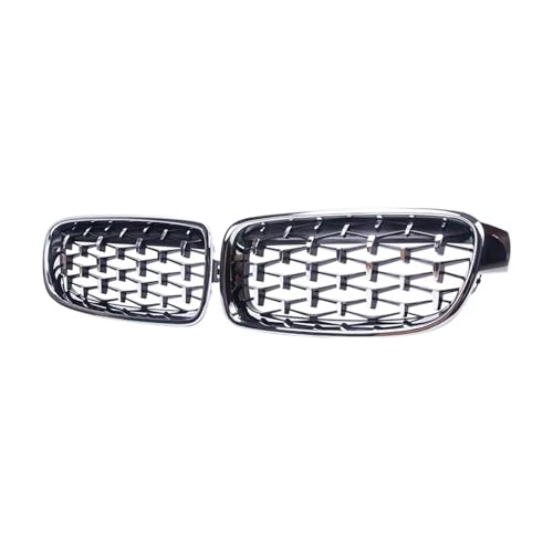Grilles calandre avant au fini diamant argenté intégral pour Série 3 2013-2019