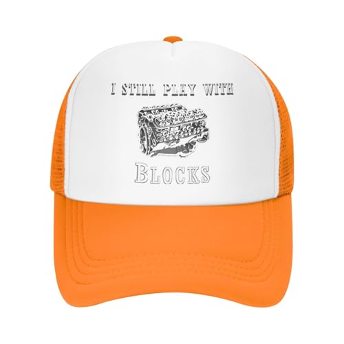 I Still Play with Blocks Trucker Hat Snapback Mesh Baseball Cap Unisex2