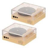 COHEALI 2 Piezas Mini Máquina De Registro Estatuilla Casera Decoración De Forma Especial Conejo Cuenco De Arroz Estatuilla De Muebles Jugador De La Casa De Muñecas Frutero Conejo Acrílico