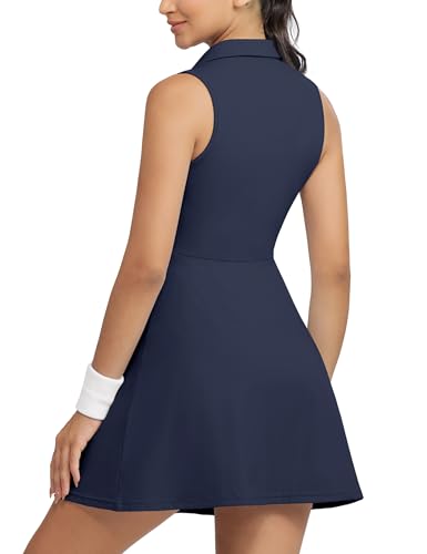 Fengbay Tennis Dress for Women,Golf Dresses with Built in Shorts with 4 Pockets for Sleeveless Athletic Workout Dress3