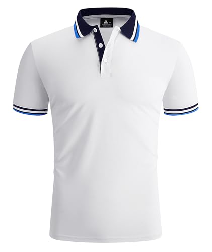 ZITY Mens Polo Shirts Casual Classic Short Sleeve Contrast Collar Polo T Shirts Moisture Wicking Golf Shirt