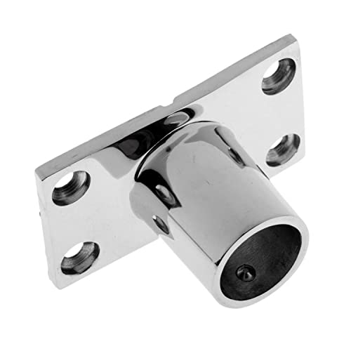 Base rectangular de acero inoxidable 316 para pasamanos de yate de 90 grados y 32mm 5