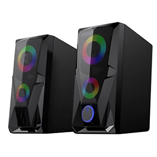 VejiA Altavoz para computadora Altavoz para computadora 7 Colores Efecto LED Sonido Luminoso RGB Audio para computadora de Escritorio