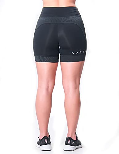 Short Feminino Compressão Corrida Treino Surty Reflect Pump (Preto, M)