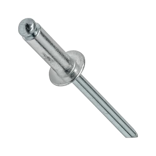 Aluminum Pop Rivets Dome Head Steel Mandrel Blind Rivet Size 5/32" x 1/8" Qty 100 Industrial Grade Hardware Fasteners DIY Home Repair Construction Use