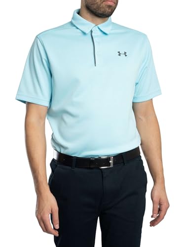 Under Armour Men's Tech Golf Polo, (494) Stream / / Pitch Gray, X-Large