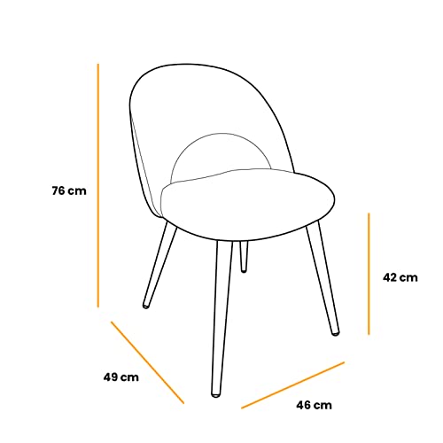 Mc HAUS Luna Blu Cielo x2 - Confezione da 2 sedie