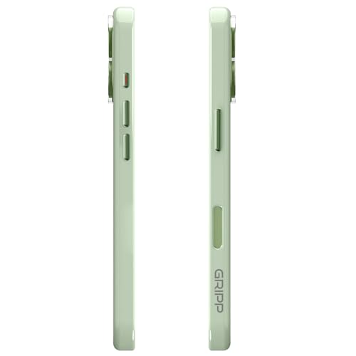 Image of GRIPP Flex Case Compatible with Mag-Safe for iPhone 17 | 6ft Drop-Tested with D30 Tech, Transparent Back, Scratch Resistant, Anti-Yellowing, Raised Camera Edges, Anti-Slip Back Cover - Green