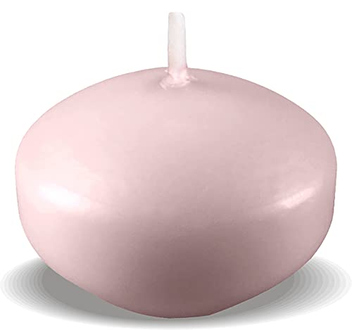 Hyoola Premium Light Pink Floating Candles 1.75 Inch - 3 Hour Burn Time - Made in Europe - 20 Pack