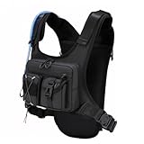 Cofre profesional de nailon para correr, almacenamiento seguro, correa ajustable, cómoda para llaves de teléfono, mochila ergonómica esencial para correr, Color negro., Talla única