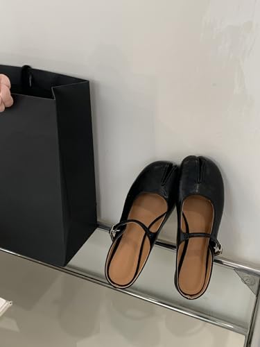 Tabi Shoes Mary Jane Mules Flats for Women Split Toe Strips Slip-On Slides Convenient Breathable Comfortable Casual Round Toe Retro Slippers Spring Summer Fall Back to School3