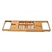 WanuigH Regały łazienkowe luksusowy regał łazienkowy Bamboo łazienkowy regał mostek Tub Caddy Tray stojak na wino wanna pływający stelaż (kolor bambusowy, wymiary: 110 x 23 x 5 cm)