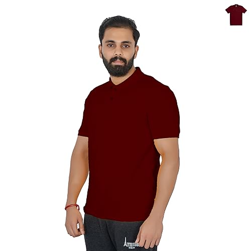 Image of VELOREX Men's Tshirts Polyester Solid Half Sleeves Sports Regula Fit Polo T Shirt for Men