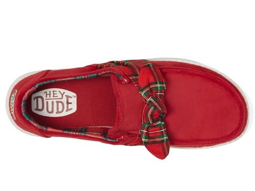 HEYDUDE Women's Wendy Bow Tartan Plaid Loafer2