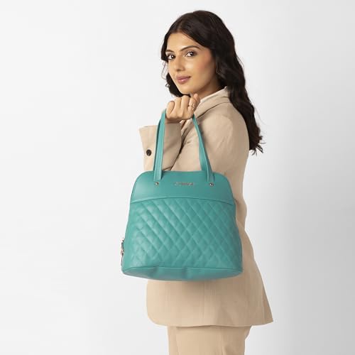 Image of Caprese Syra Satchel Bag, Medium | Stylish Shoulder Bag for Women with Multiple Compartments & Shoulder Strap | Secure Zip Closure | Ideal for Office & Daily Use