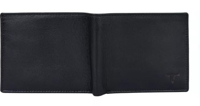 Image of WILD NAPA RFID Protected Brown Genuine Leather Wallets for Men (Black)