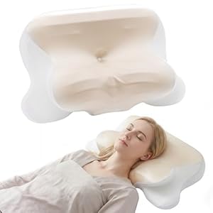 Klyvvo Nackenkissen Kopfkissen, Memory Foam Kissen, Ergonomisches Nackenstützkissen, Bequemes Pillow Stützendes Nackenkissen mit Atmungsaktiv Bezug für Seiten, Rücken & Bauchschläfer, (1er Pack, Gold)