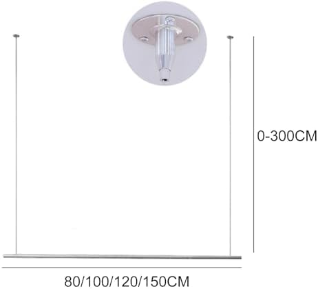 Adjustable Ceiling Mount Clothes Hanger - Retail Garment Rack, Wire Rope Clothing Rail, Wedding Dress Display Shelf, Multi-Use Towel Rack for Bathroom & Store