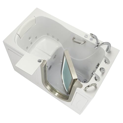 Ella Royal 32"x52" Acrylic Hydro Massage Walk-In Bathtub with Right Inward Swing Door, 5 Piece Fast Fill Faucet, 2" Dual Drain - Image 3