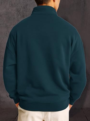 Image of Noble Monk Men's Baggy Fit Sweatshirt | Drop Shoulder Oversized Sweatshirt | Long Sleeve Zip with Collared Sweatshirts for Men's
