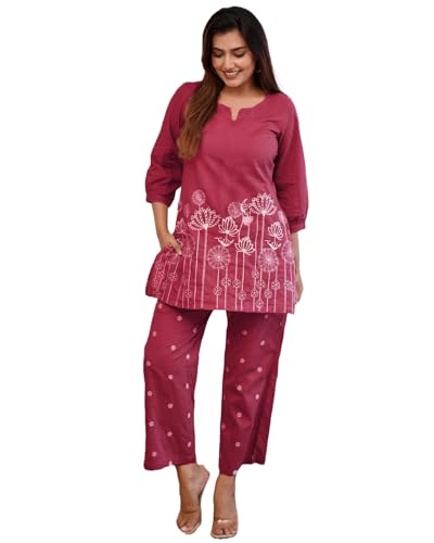 Image of ANNI DESIGNER Women Cotton Printed Co-Ord Set