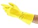Ansell Econohands Plus 87-190 Gants en latex de caoutchouc naturel, protection contre les produits chimiques et les liquides Taille 9,5-10 (Lot de 2) Jaune