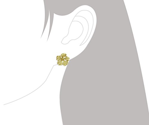 Sterling Silver 1/2 Inch Hibiscus Stud Earrings3