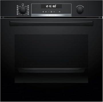 Bosch HBG578BB3 Serie 6, Forno da incasso, Pirolisi: pulizia del forno senza sforzo, Display LCD bianco, Funzione AirFry, 30 programmi automatici, Nero, 60 x 60 cm