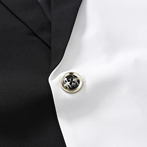Veste homme chic imprimée noire avec une coupe structurée