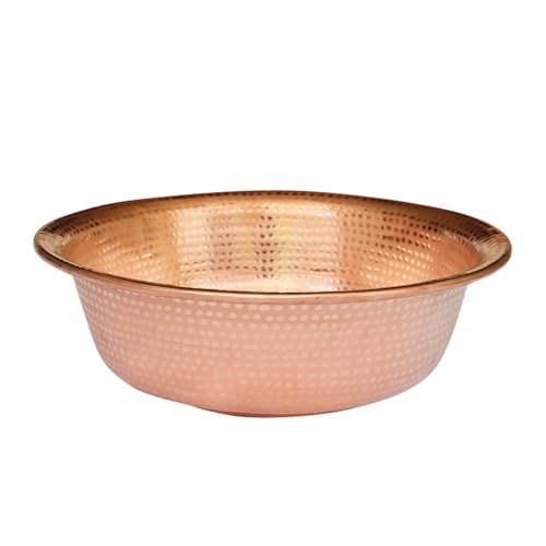 Bacinilla de cobre pura artesanal para spa de pies 41cm miniatura 1