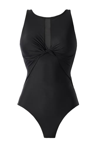 Miraclesuit Women's Swimwear High Neck Underwire Network News Evoke One Piece Swimsuit4